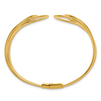 Herco 14K Polished Fancy Hinged Cuff Bracelet — alternate view