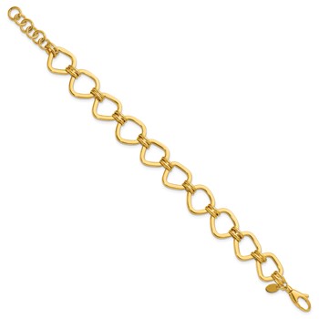 Herco 14K Polished Fancy Contemporary Link 7 Inch with .75 Inch Extension Bracelet — alternate view