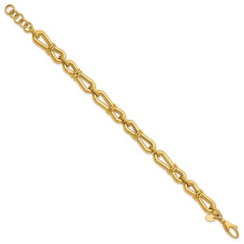 Herco 14K Polished Fancy Link 7 Inch with .75 Inch Extension Bracelet — alternate view