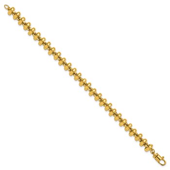 Herco 14K Polished Fancy 7.85mm Link 7.5 Inch Bracelet — alternate view