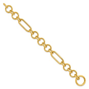 Herco 14K Polished Fancy Mixed Link 7.5 Inch Bracelet — alternate view