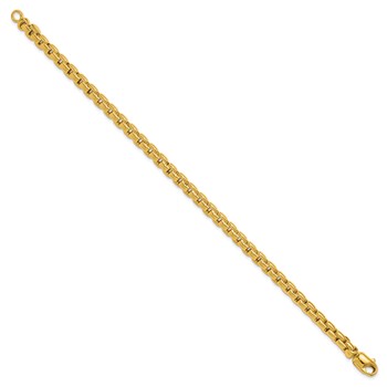 Herco 14K Polished Fancy 5mm Round Box 8 Inch Chain Bracelet — alternate view