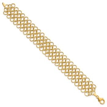 Herco 14K Polished Fancy Circle Link 7.5 Inch Bracelet — alternate view