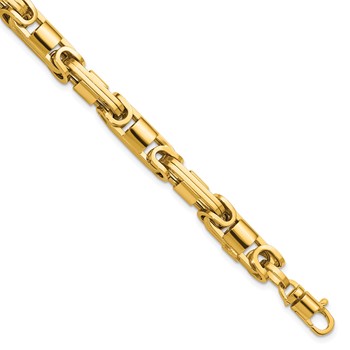 Herco 14K Polished 6.75mm Fancy Byzantine Link 8.25 Inch Bracelet