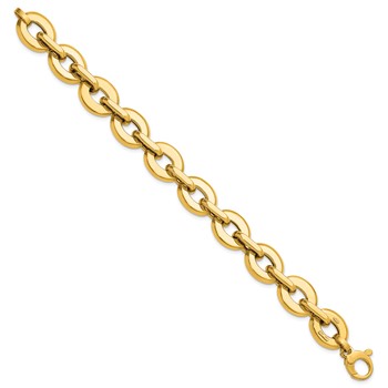 Herco 14K Polished 13.5mm Flat Oval Link 7.5 Inch Bracelet — alternate view
