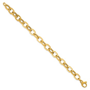 Herco 14K Polished Hexagonal Oval Link 7.5 Inch Bracelet — alternate view