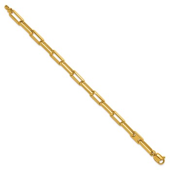 Herco 14K Polished 7.25mm Flat Edge Elongated Link 8.5 Inch Bracelet — alternate view