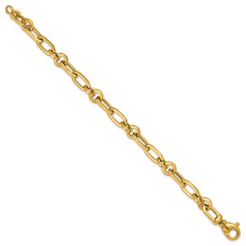 Herco 14K Polished Mixed Rolo and Paperclip Link 7.5 Inch Bracelet — alternate view