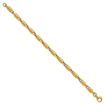 Herco 14K Polished and Brushed 5.0mm Tube Link 7.75 Inch Bracelet — alternate view