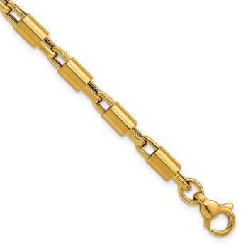 Herco 14K Polished and Brushed 5.0mm Tube Link 7.75 Inch Bracelet