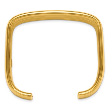 Herco 14K Polished 3-Row Rectangular Cuff Bracelet — alternate view