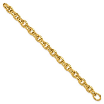Herco 14K Solid Polished 10.0mm Cable Link 7.75 Inch Bracelet — alternate view