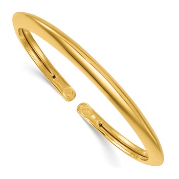 Herco 14K Polished Tapered Knife-edge Flexible Cuff Bangle