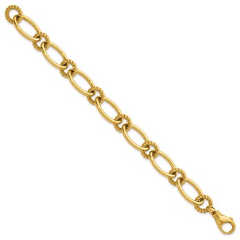 Herco 14K Polished Twisted Mixed Link 7.25 Inch Bracelet — alternate view