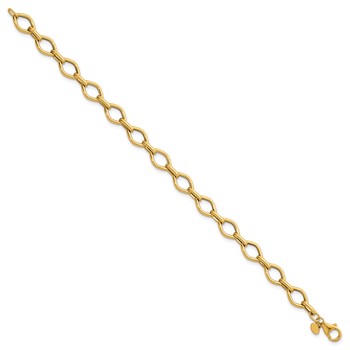 Herco 14K Polished Geometric Link 7.5 Inch Bracelet — alternate view