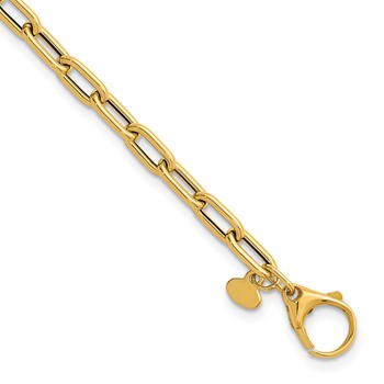 Herco 14K Polished Rounded Oval Link 7.5 Inch Bracelet