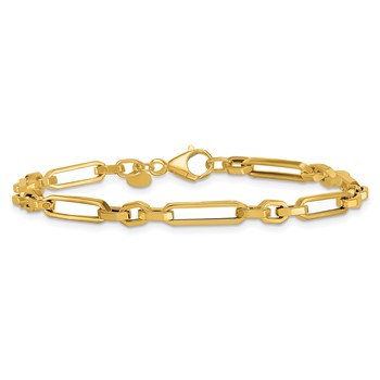 Herco 14k Polished  Oval Link 7.5 Inch Bracelet — alternate view
