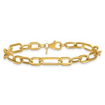 Herco 14K Polished Geometric Link 7.5 Inch Bracelet — alternate view