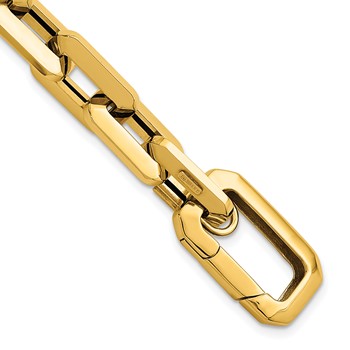 Herco 14K Polished 10.5mm Rectangle Link 8 Inch Bracelet