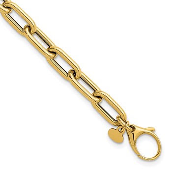 Herco 14K Polished 6mm Oval Link 7.5 Inch Bracelet