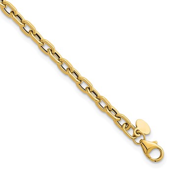 Herco 14K Polished Oval Link 7.5 Inch Bracelet