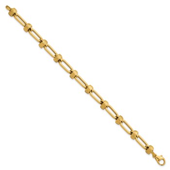 Herco 14K Polished and Brushed Open Link 7.5 Inch Bracelet — alternate view