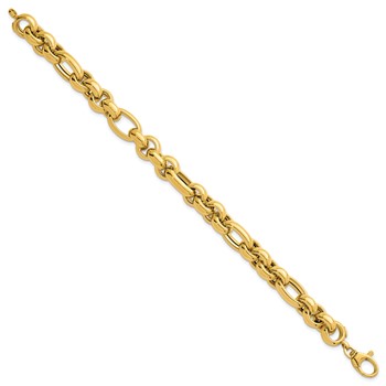 Herco 14K Polished Fancy Circle Link 8 Inch Bracelet — alternate view