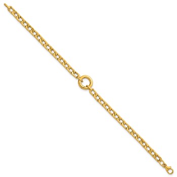 Herco 14K Polished Push Clasp Pendant Flat Curb Link 7 Inch Bracelet — alternate view