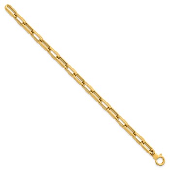 Herco 14K Polished Grooved Oval Link 7 Inch Bracelet — alternate view