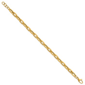 Herco 14K Polished 1.8mm Geometric Link 7.5 Inch with .5 Inch Extension Bracelet — alternate view