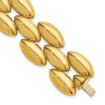 Herco 14K Polished Fancy Oval Link 7.25 Inch Bracelet