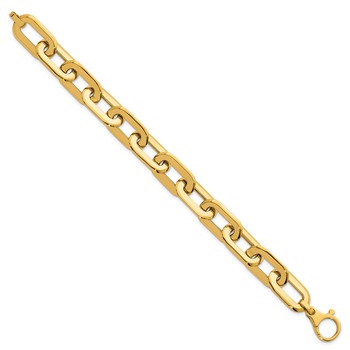 Herco 14K Polished Flat Oval Link 7.75 Inch Chain Bracelet — alternate view