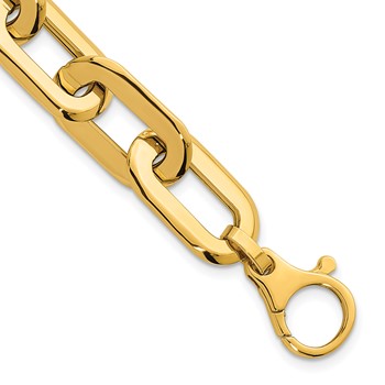 Herco 14K Polished Flat Oval Link 7.75 Inch Chain Bracelet