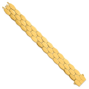 Herco 14K Polished 19mm Flat Geometric Link 7.25 Inch Bracelet — alternate view