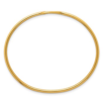 Herco 14K Polished Heart Flexible with Hidden Clasp Bangle — alternate view