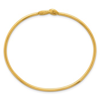 Herco 14K Polished Interlocking Circles Flexible with Hidden Clasp Bangle — alternate view