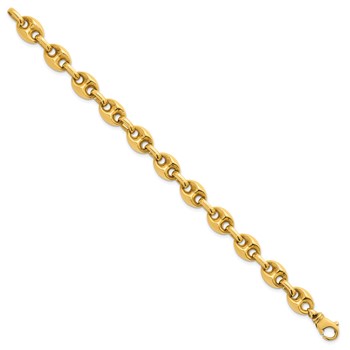 Herco 14K Polished Puffed Mariner 7.25 Inch Chain Bracelet — alternate view