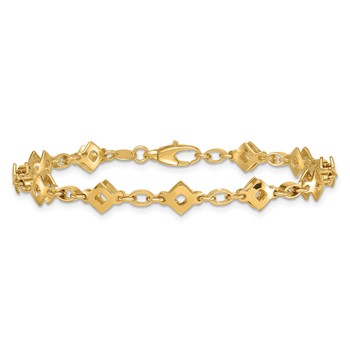 Herco 14K Polished  Mixed Link 7.5 Inch Bracelet — alternate view