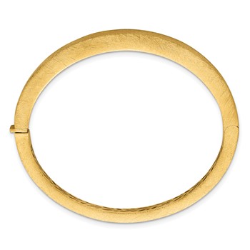 Herco 14K Polished and Brushed Textured Graduated Bangle — alternate view