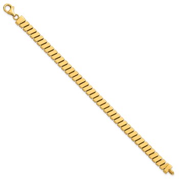 Herco 14k Polished 7.5mm Flat Bar Link 7 Inch Bracelet — alternate view