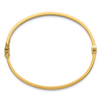 Herco 14K Two-tone Polished 4mm Hinged Bangle — alternate view