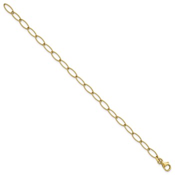 Herco 14K Polished Fancy Oval Link 7.5 Inch Bracelet — alternate view
