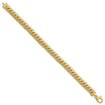 Herco 14K Polished Fancy Textured Link 7.25 Inch Bracelet — alternate view