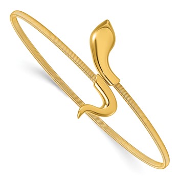 Herco 14K Polished Flexible Snake Cuff Bangle