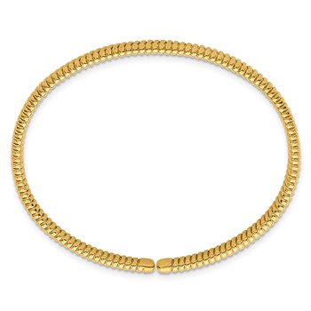 Herco 14K Polished Graduated Flexible Grooved Cuff Bangle — alternate view
