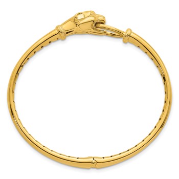Herco 14K Polished Panther Hinged Bangle — alternate view