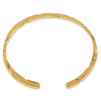 Herco 14K Polished Double Row Paperclip Cuff Bangle — alternate view