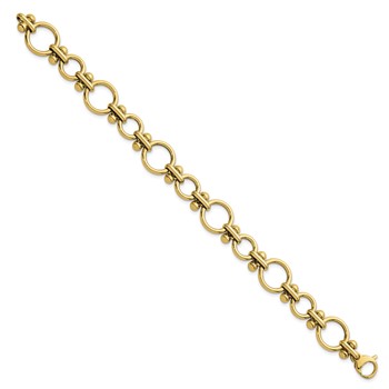 Herco 14K Polished Fancy Circle Link 8 Inch Bracelet — alternate view