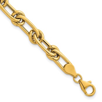 Herco 14K Polished Fancy Mixed Link 7.25 Inch Bracelet