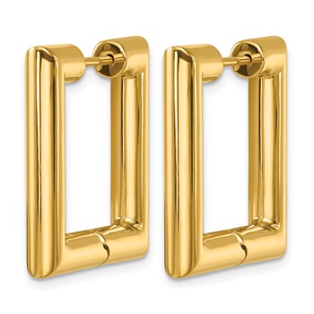 Herco 14K Polished Square Hinged Hoop Earrings — alternate view